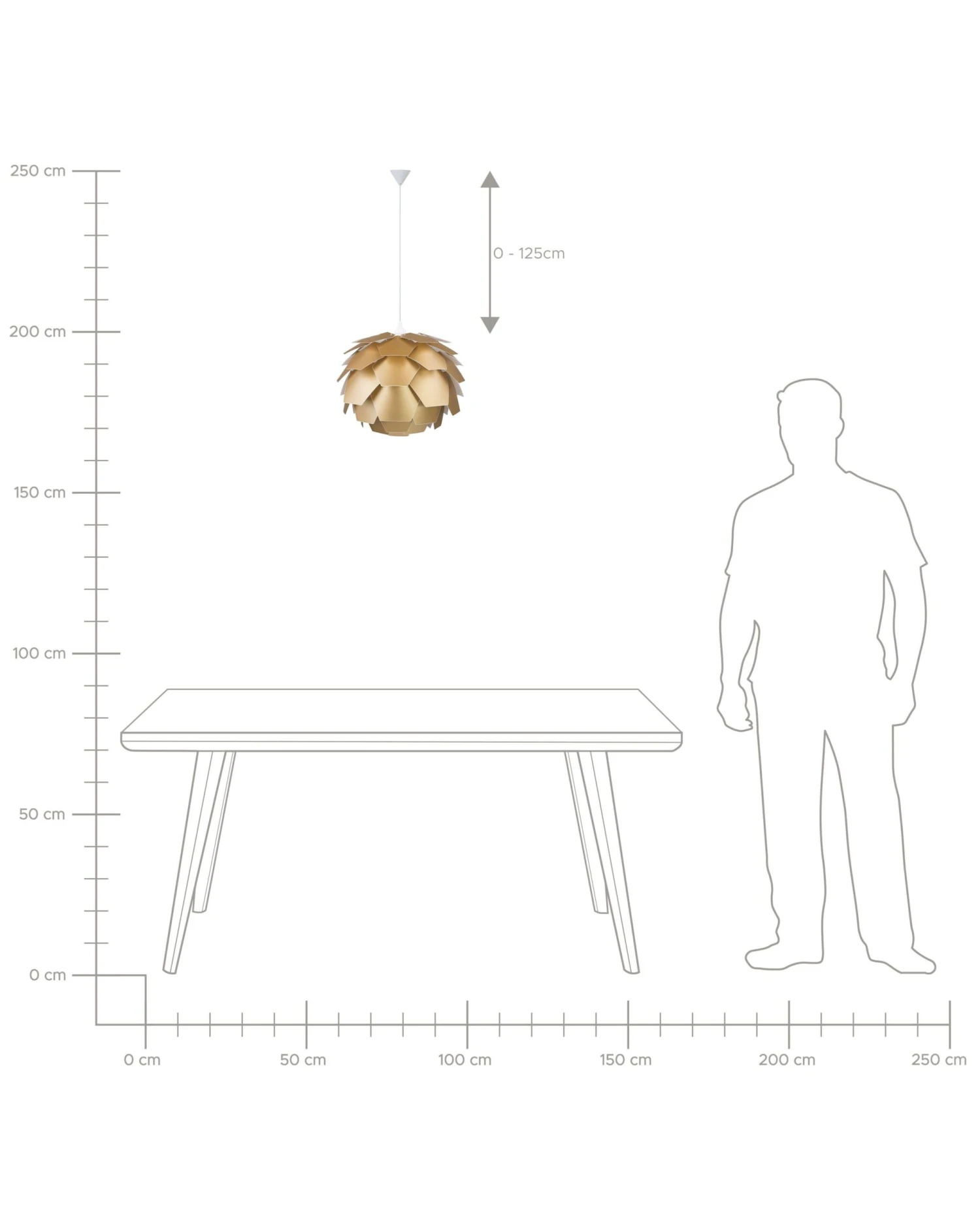 Pendant Lamp Gold SEGRE Small - Image 4