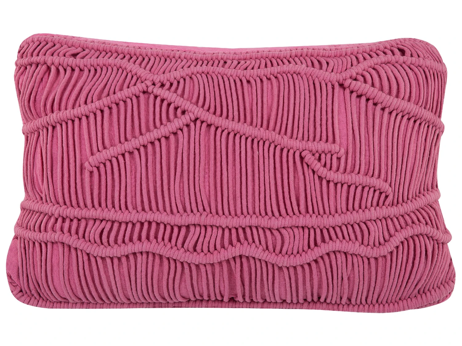 Cotton Cushion Macrame 30 X 50 Cm Pink KIRIS