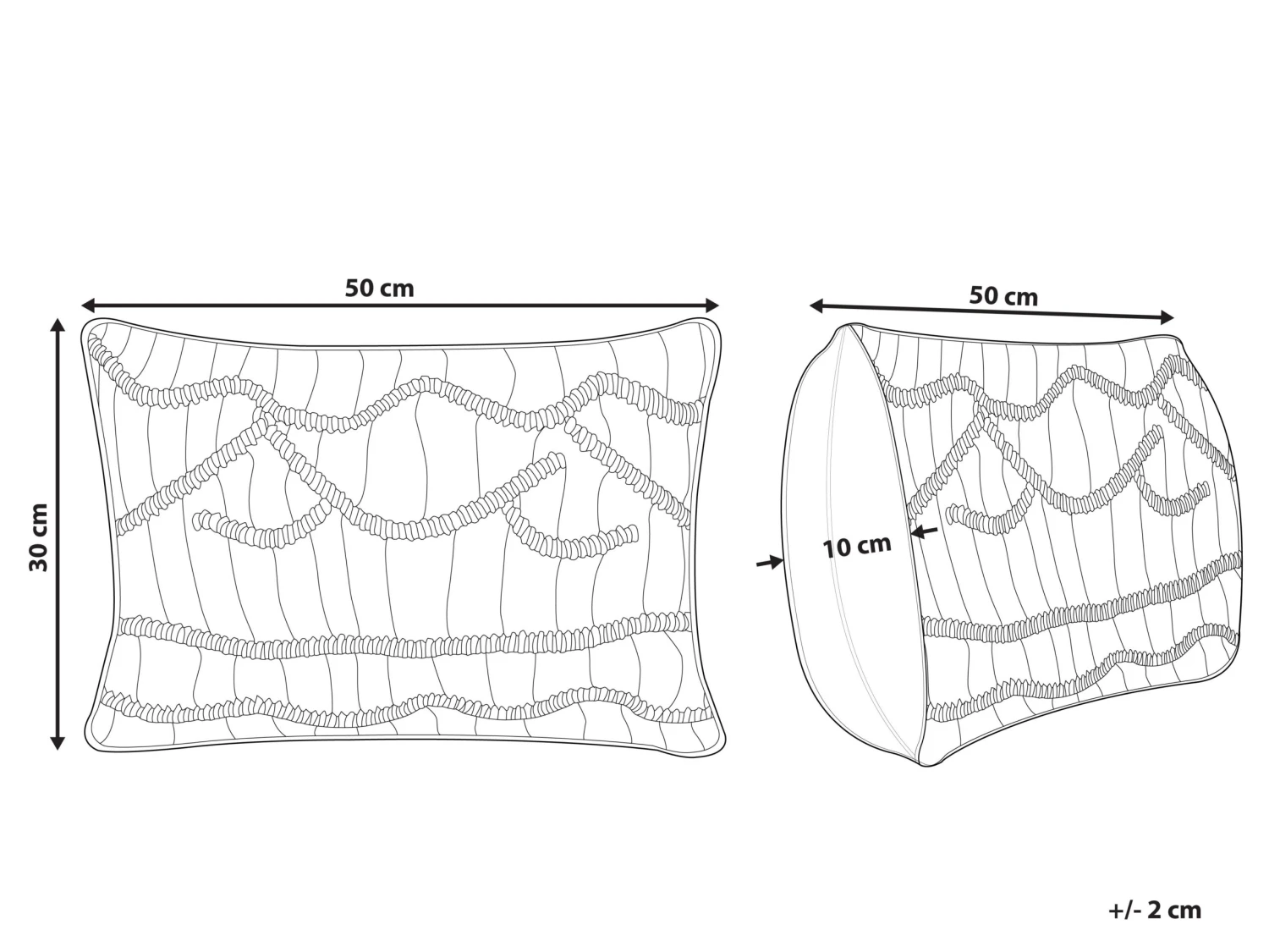 Cotton Cushion Macrame 30 X 50 Cm Pink KIRIS - Image 9