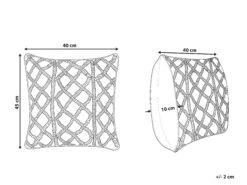 Cotton Macrame Cushion 45 X 40 Cm Blue GOREME -Cheap Furniture Store undef src sa picid 753382 type whitesh image