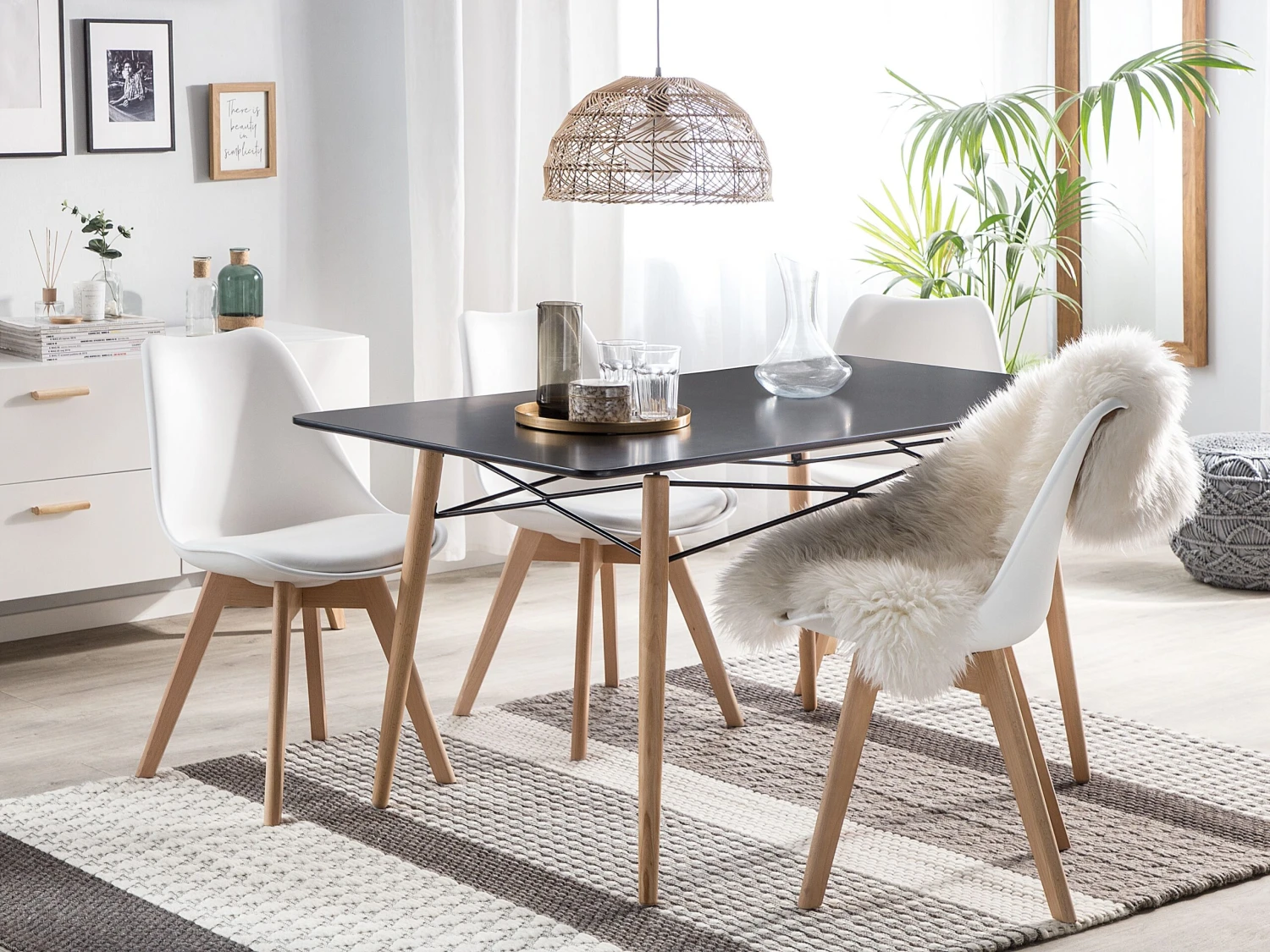 Dining Table 140 X 80 Cm Black BIONDI - Image 2