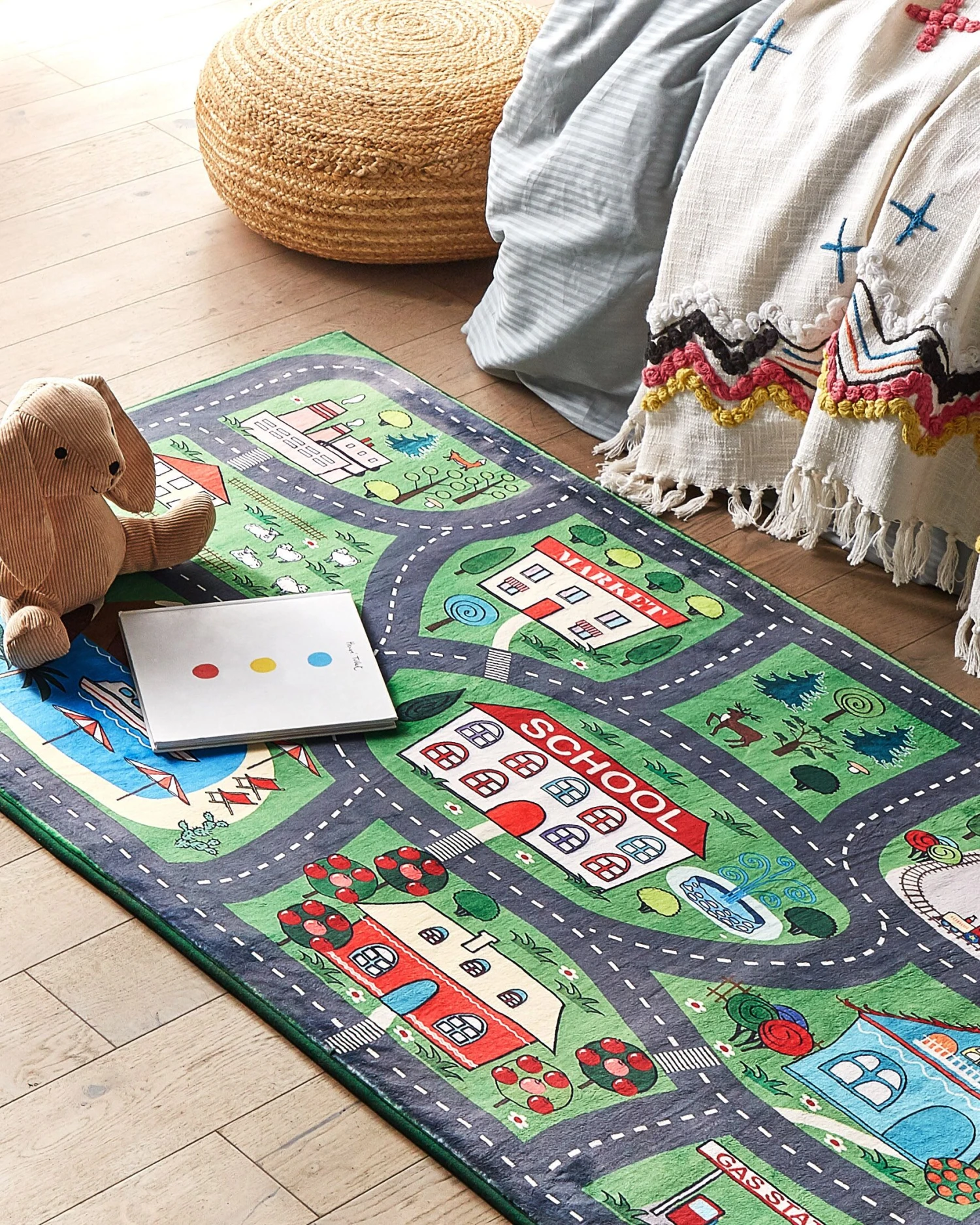 Kids Rug City Print 80 X 150 Cm TUTAK - Image 2
