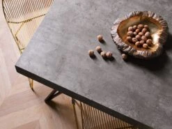Dining Table 160 X 90 Cm Concrete Effect BUSCOT -Cheap Furniture Store undef src sa picid 755596 type whitesh image