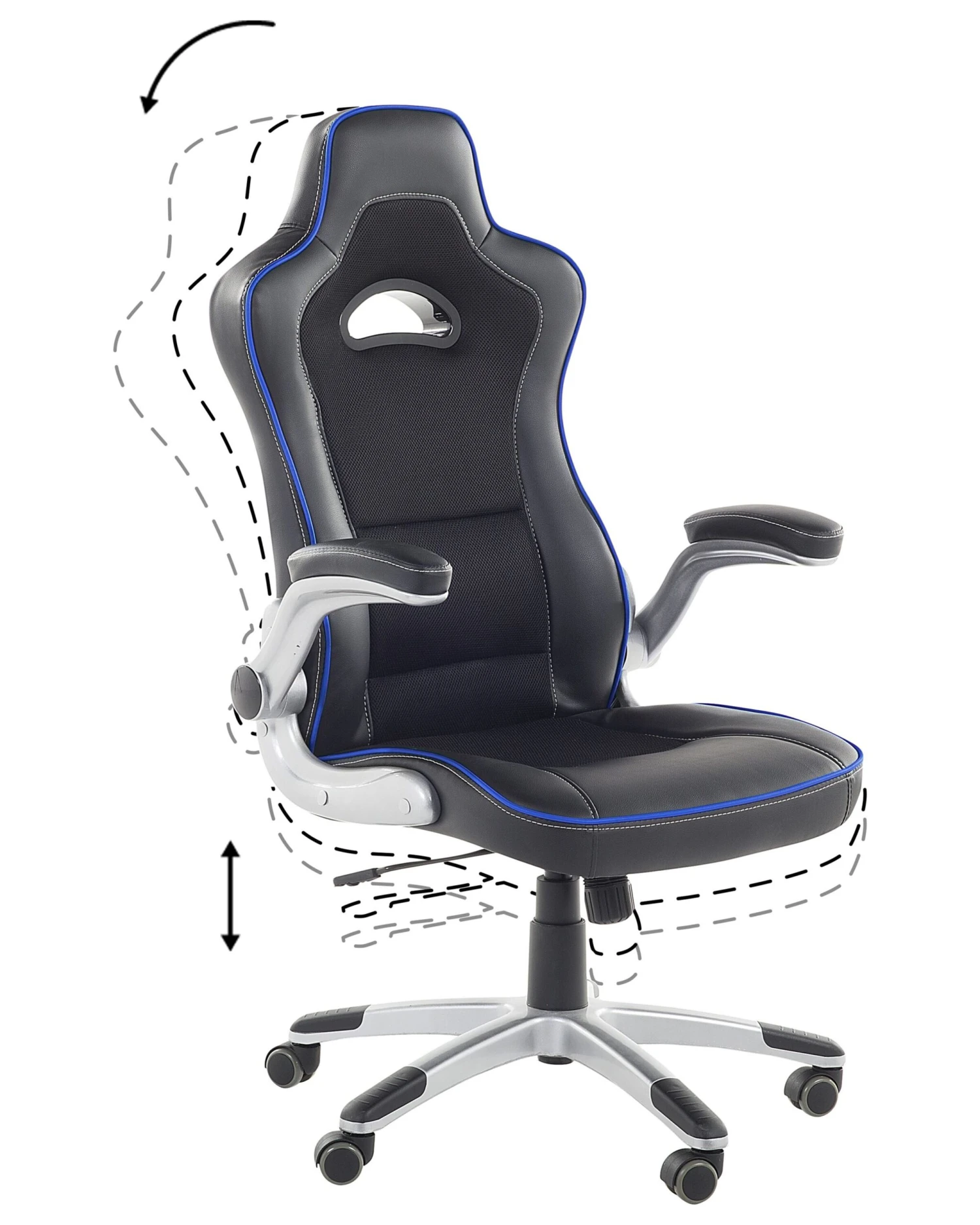Executive Chair Black With Blue MASTER - Image 5