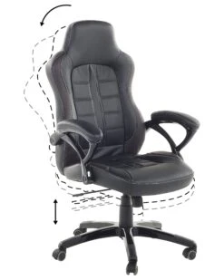 Executive Chair Black With Dark Brown PRINCE -Cheap Furniture Store undef src sa picid 756049 type whitesh image