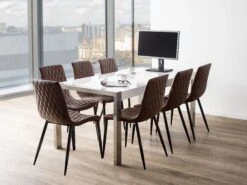 Set Of 2 Dining Chairs Faux Leather Brown MONTANA -Cheap Furniture Store undef src sa picid 756131 type whitesh image