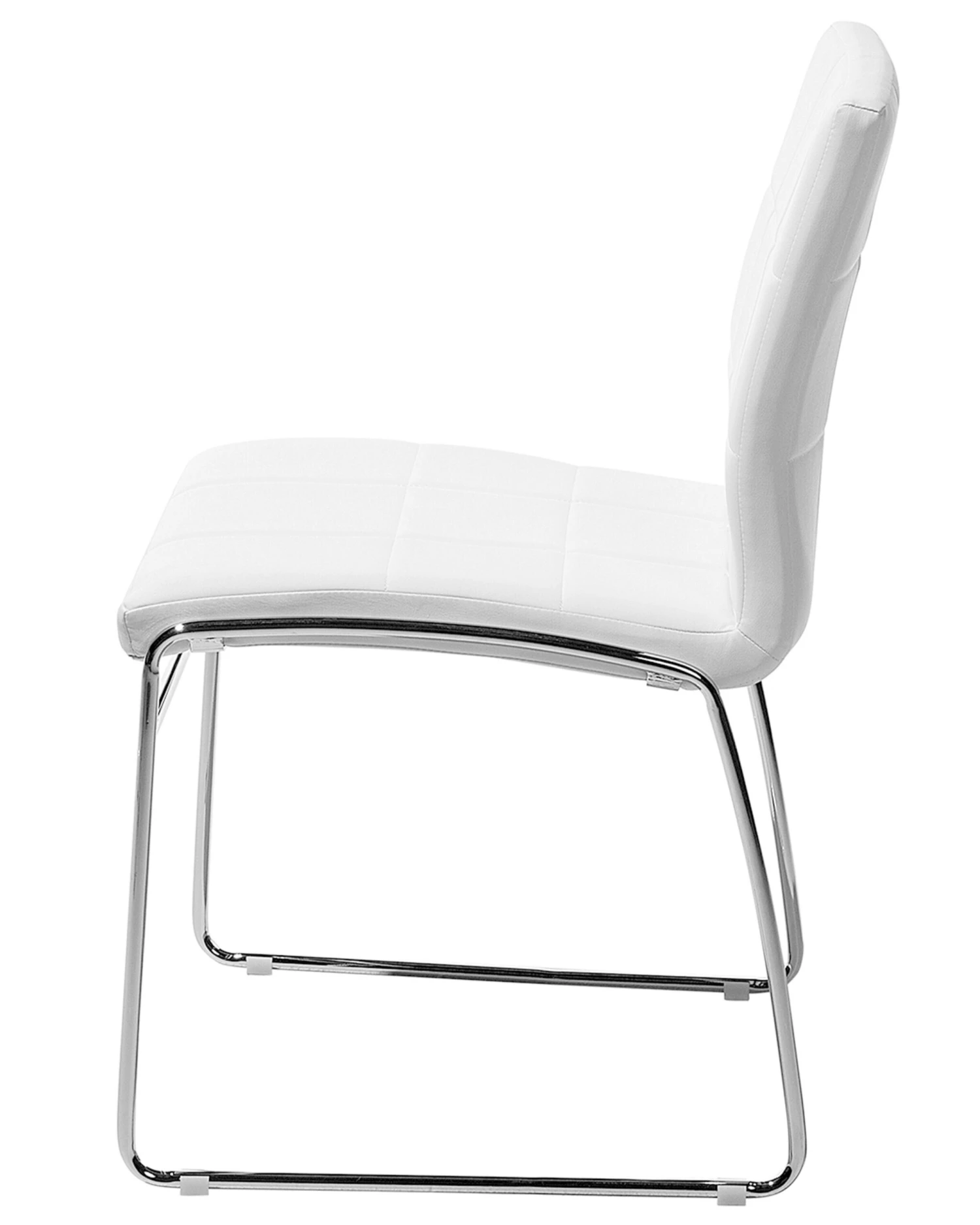 Faux Leather Set Of 2 Dining Chairs White KIRON - Image 4