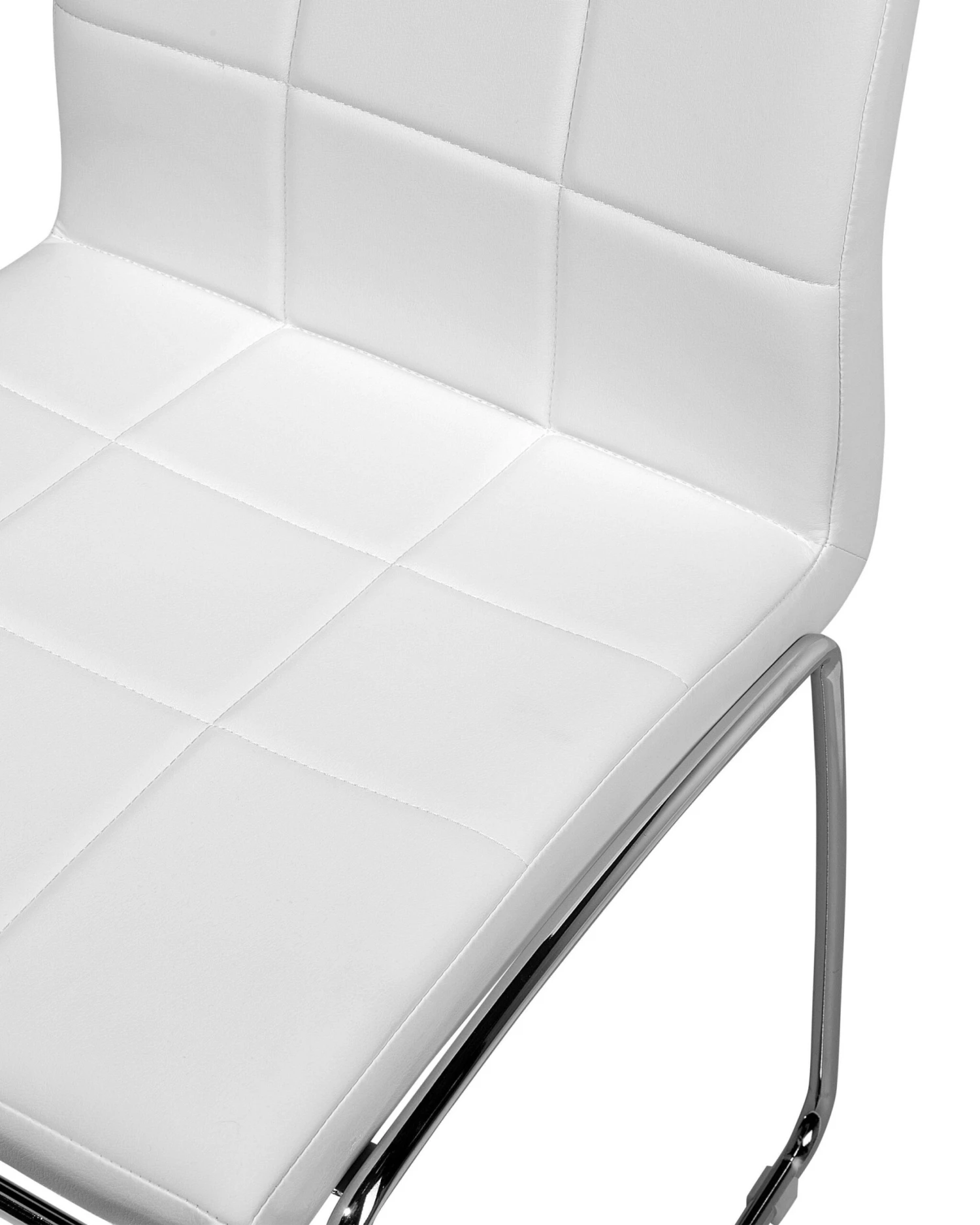 Faux Leather Set Of 2 Dining Chairs White KIRON - Image 8