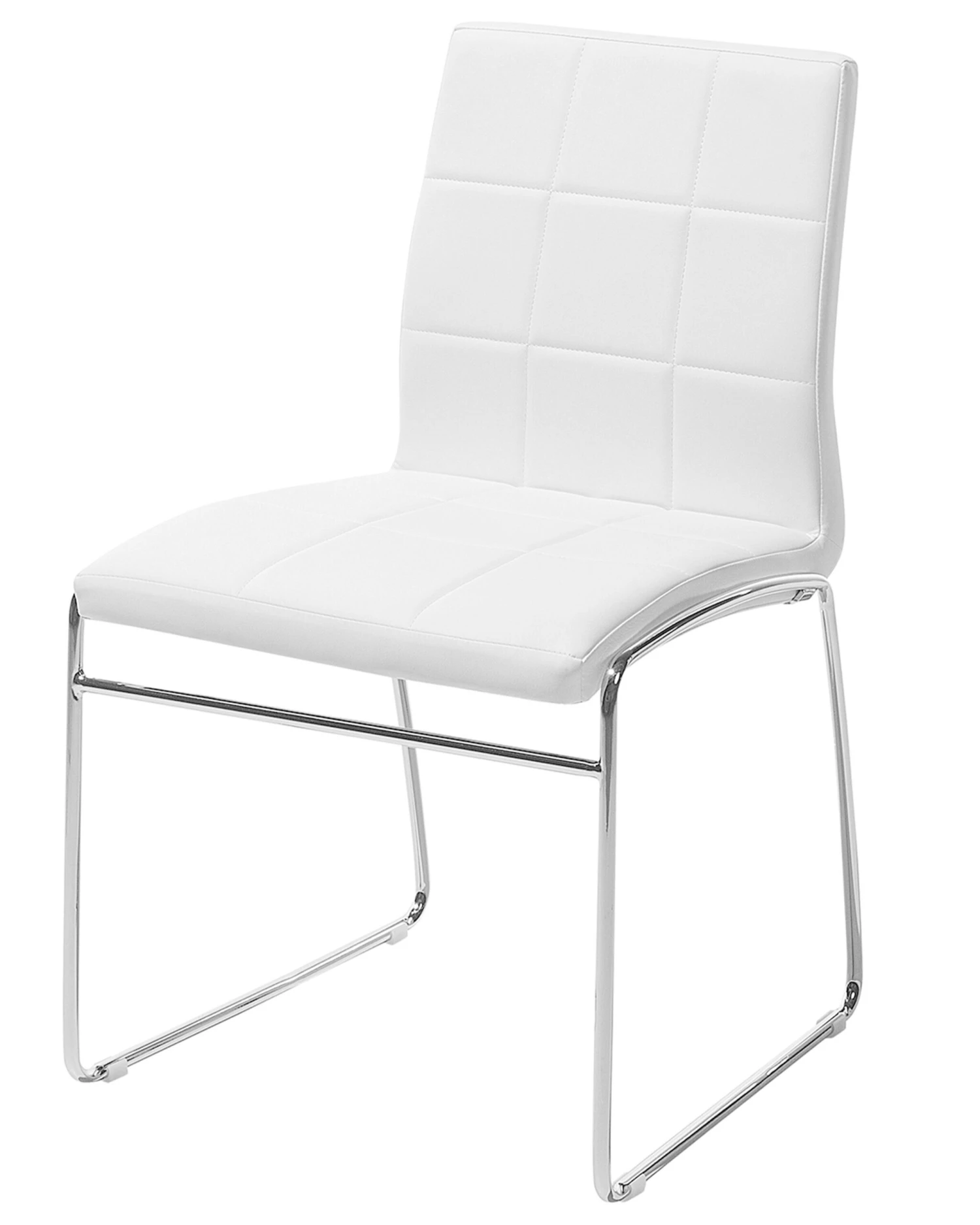 Faux Leather Set Of 2 Dining Chairs White KIRON - Image 3