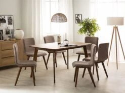Dining Table 150 X 90 Cm Dark Wood IRIS -Cheap Furniture Store undef src sa picid 758064 type whitesh image