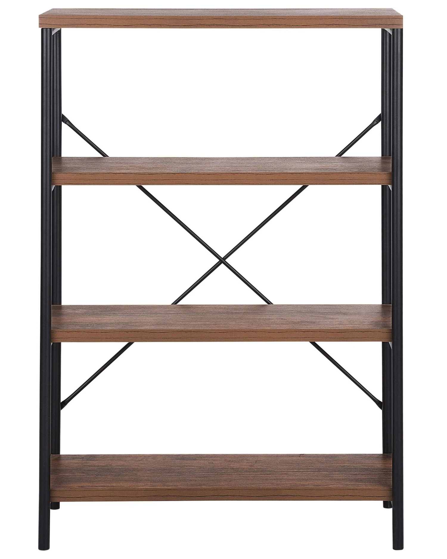 4 Tier Bookcase Dark Wood BRISBANE - Image 5