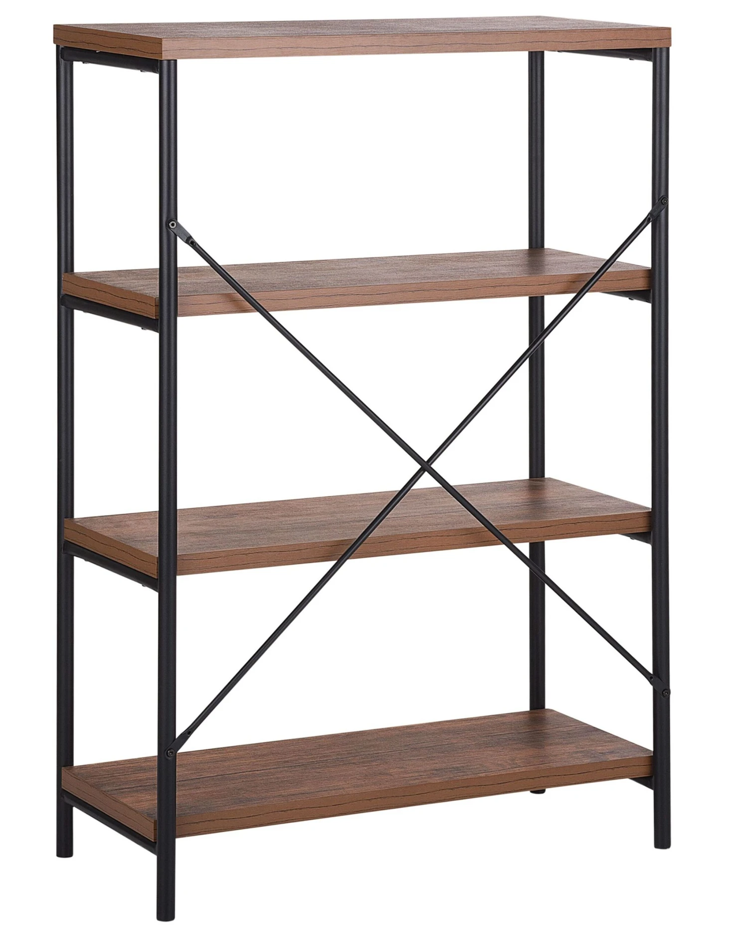4 Tier Bookcase Dark Wood BRISBANE - Image 6
