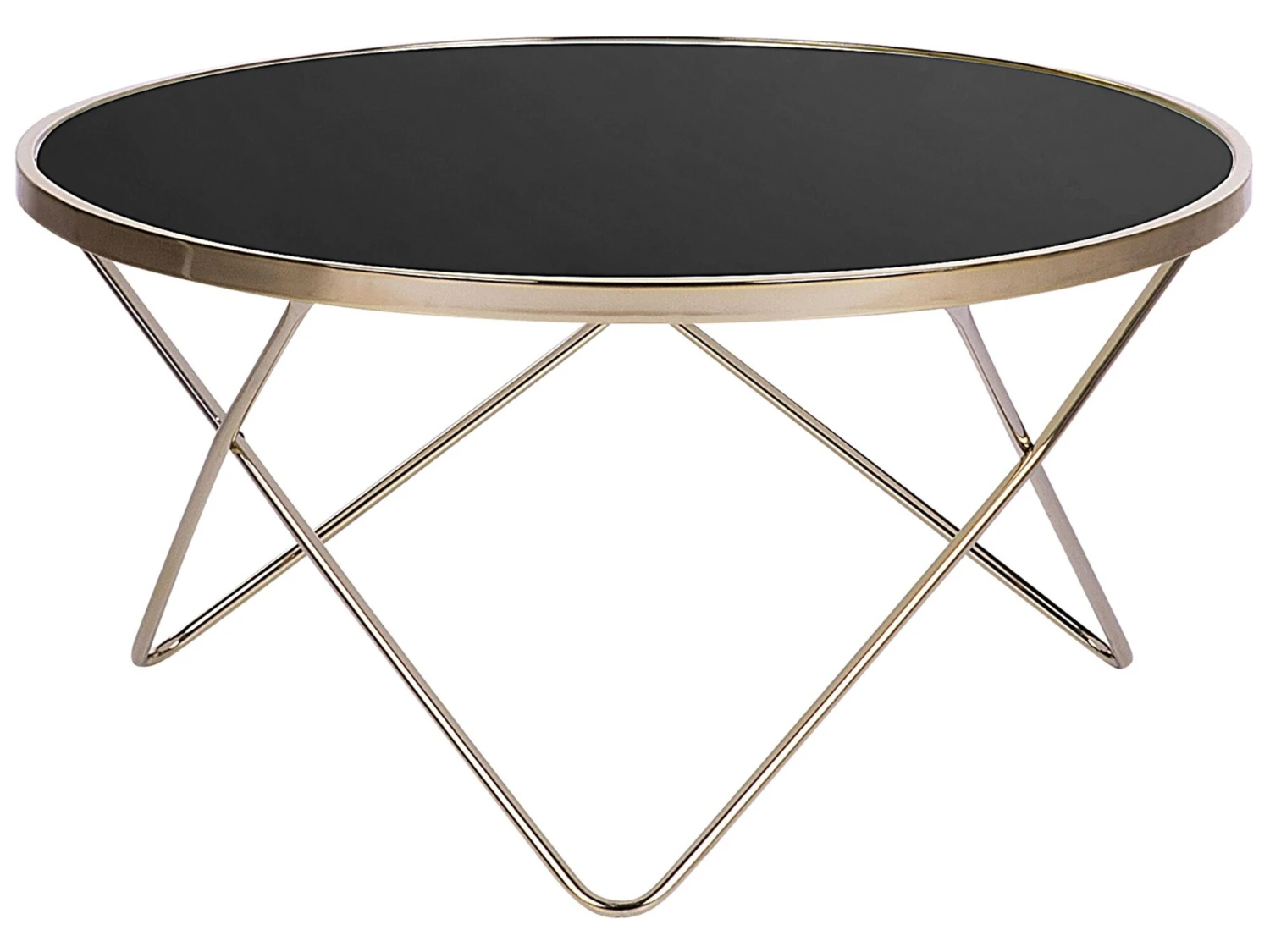 Coffee Table Black With Gold MERIDIAN II 3 Coffee Table Black With Gold MERIDIAN II