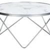 Coffee Table Marble Effect White With Silver MERIDIAN II -Cheap Furniture Store undef src sa picid 758966 type whitesh image