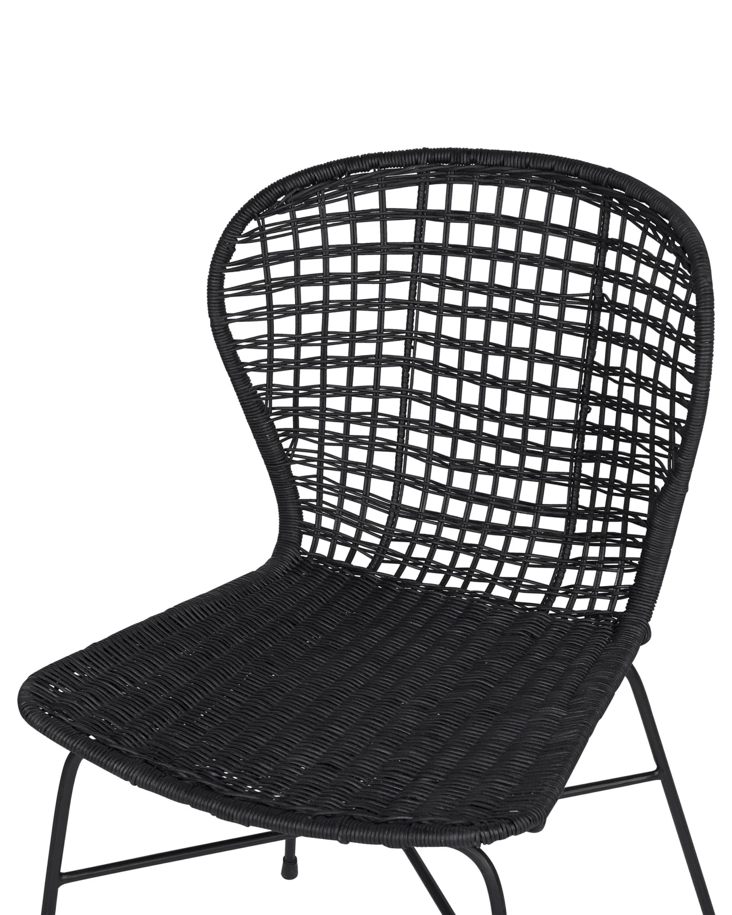 Set Of 2 Rattan Dining Chairs Black ELFROS - Image 7