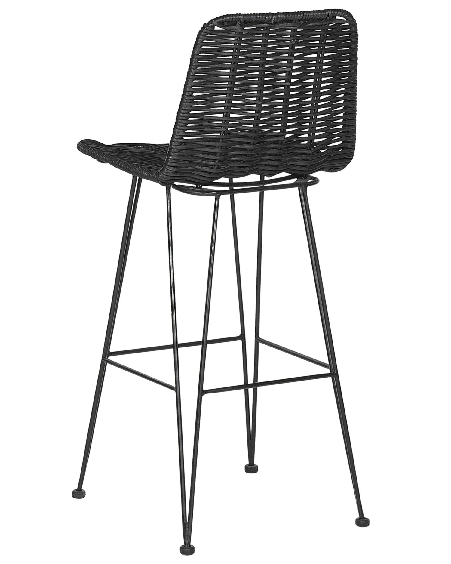 Set Of 2 Rattan Bar Chairs Black CASSITA 8 Set Of 2 Rattan Bar Chairs Black CASSITA - Image 6