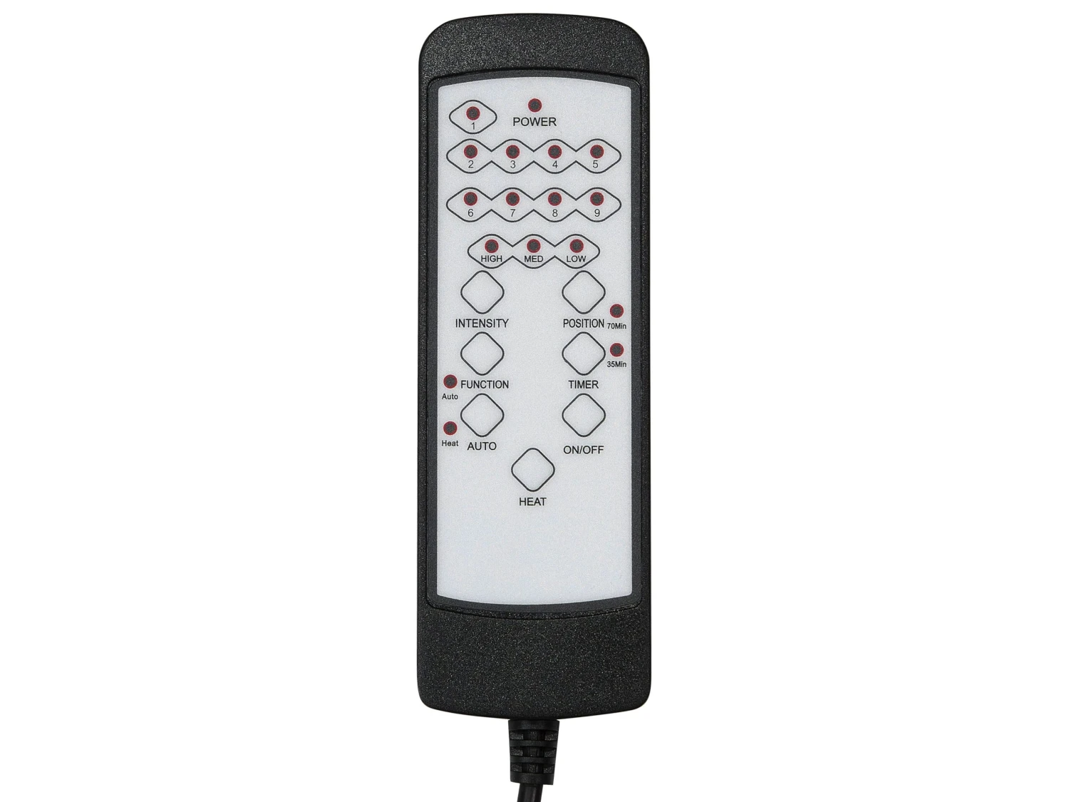 Faux Leather Heated Massage Chair Black COMFORT - Image 9