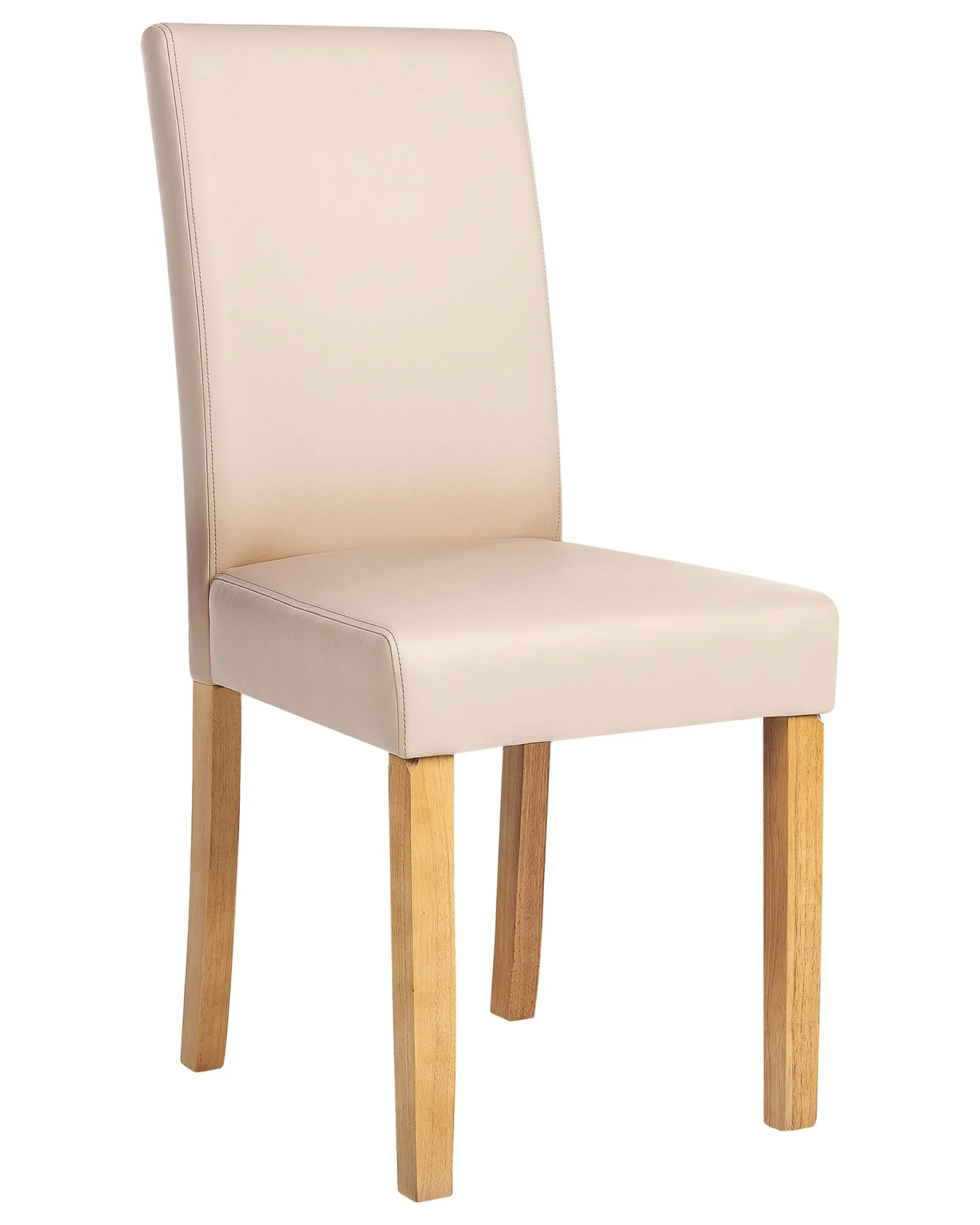 Set Of 2 Faux Leather Dining Chairs Beige BROADWAY 7 Set Of 2 Faux Leather Dining Chairs Beige BROADWAY - Image 6