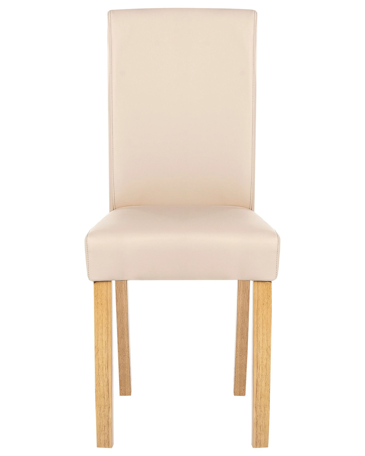 Set Of 2 Faux Leather Dining Chairs Beige BROADWAY 8 Set Of 2 Faux Leather Dining Chairs Beige BROADWAY - Image 7
