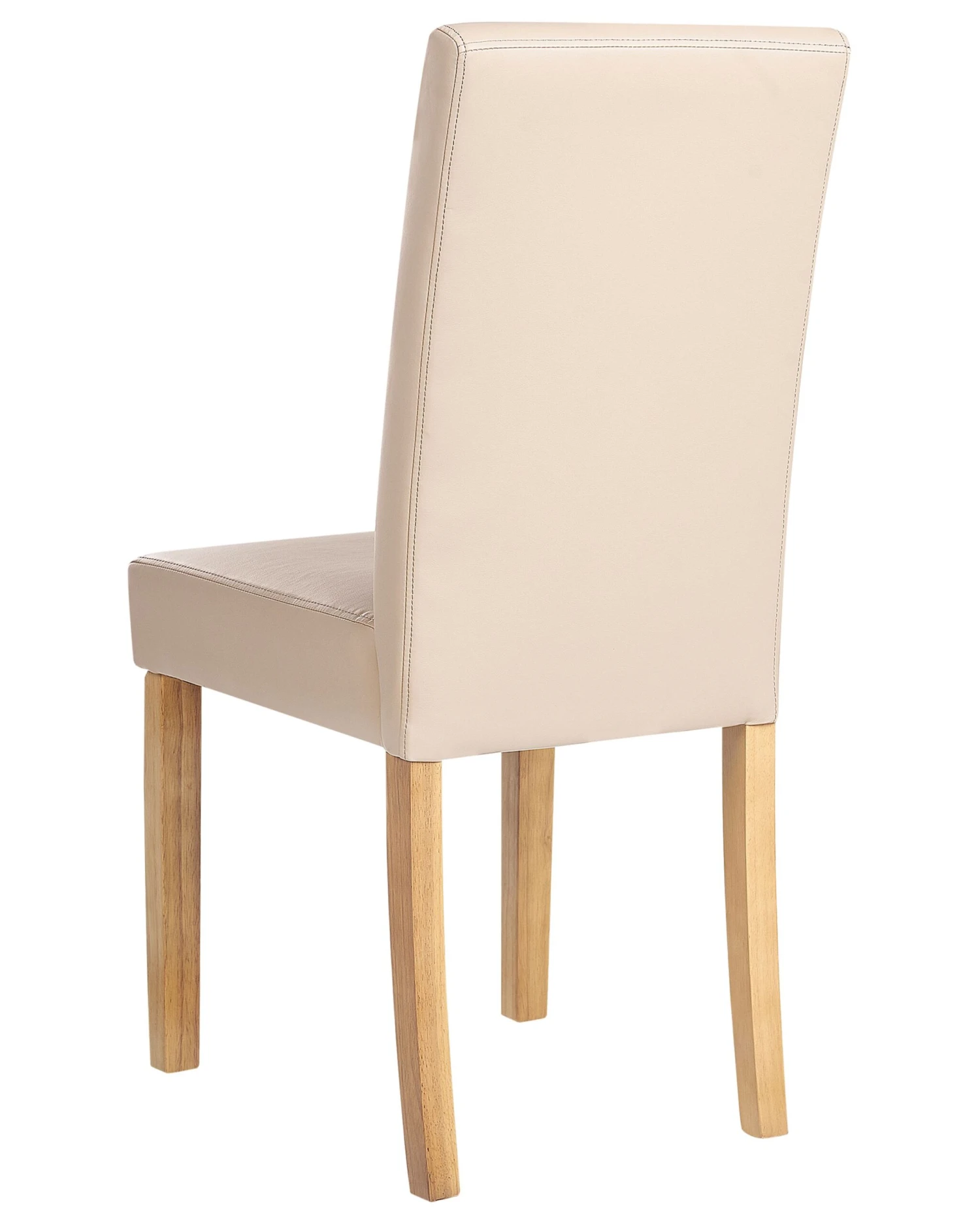 Set Of 2 Faux Leather Dining Chairs Beige BROADWAY 9 Set Of 2 Faux Leather Dining Chairs Beige BROADWAY - Image 8
