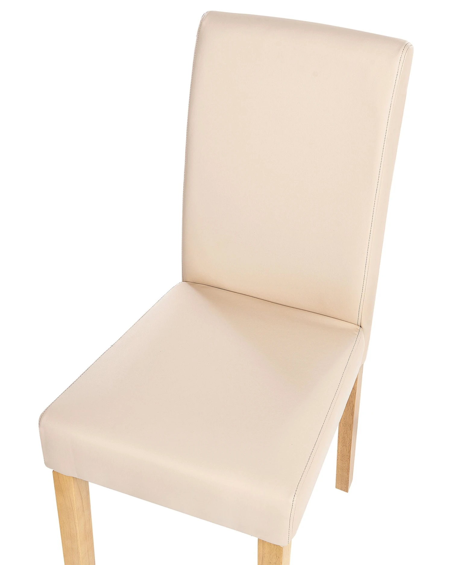 Set Of 2 Faux Leather Dining Chairs Beige BROADWAY 10 Set Of 2 Faux Leather Dining Chairs Beige BROADWAY - Image 9