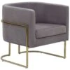 Velvet Armchair Grey SIRKKA -Cheap Furniture Store undef src sa picid 761651 type whitesh image
