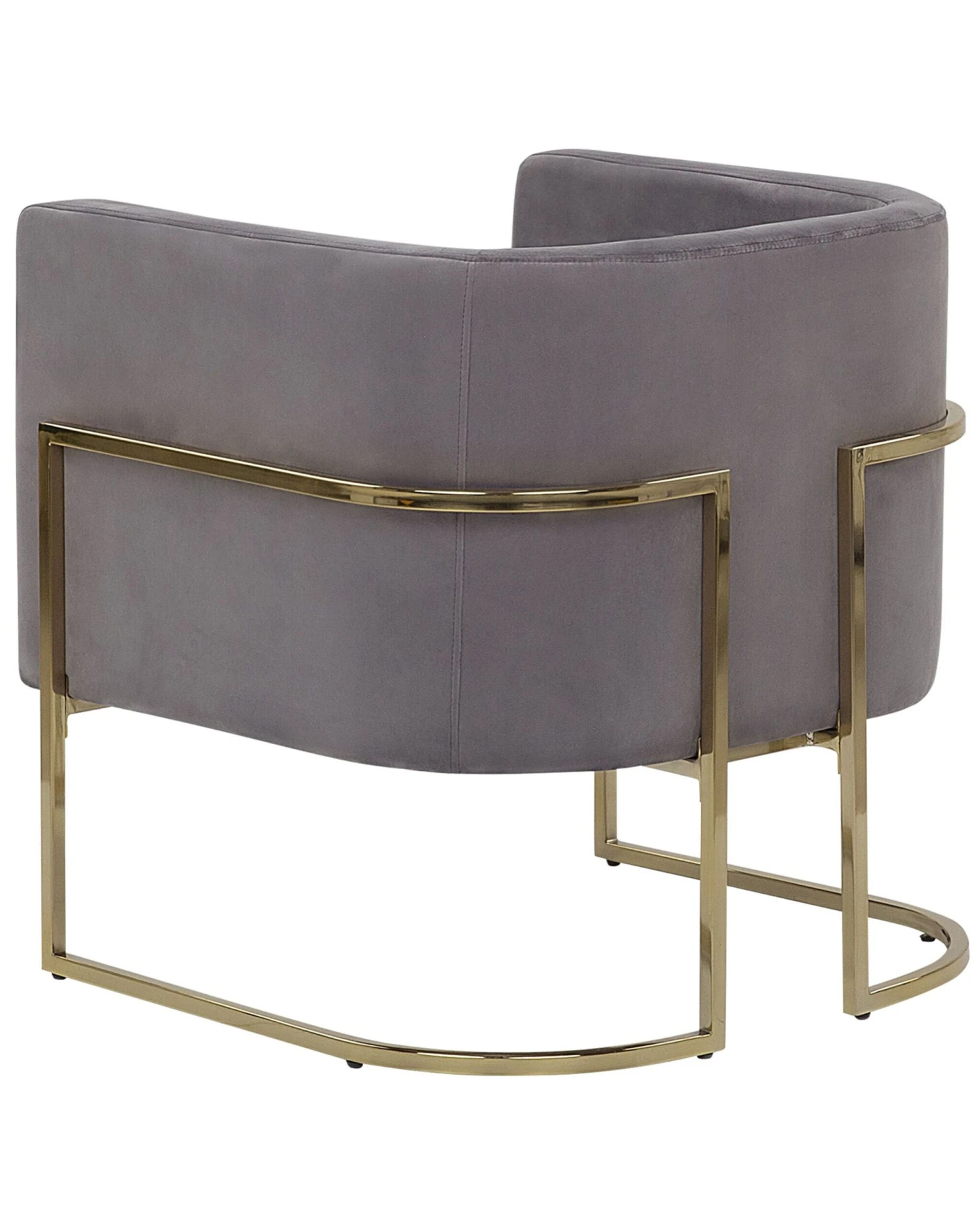 Velvet Armchair Grey SIRKKA - Image 3