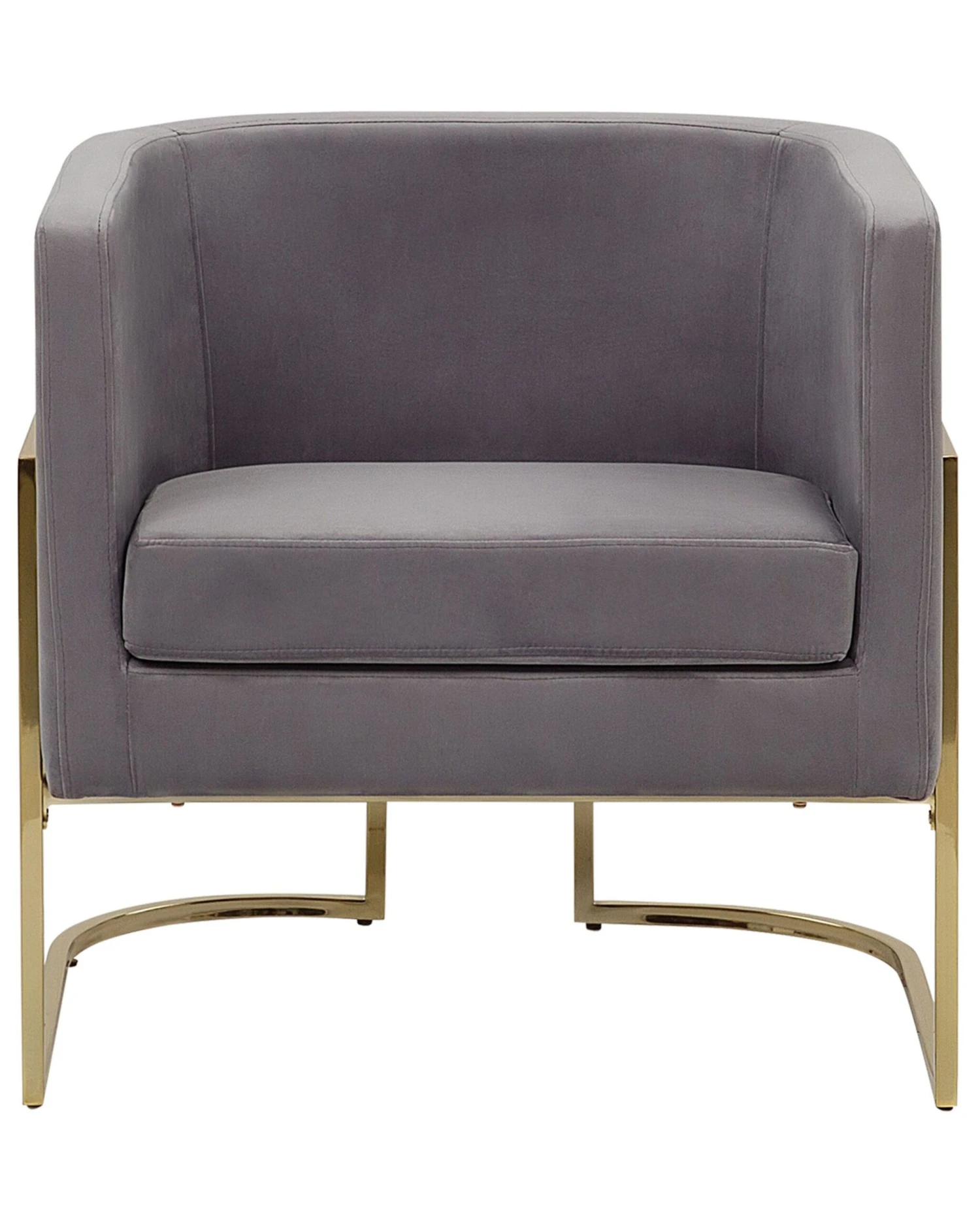 Velvet Armchair Grey SIRKKA - Image 4