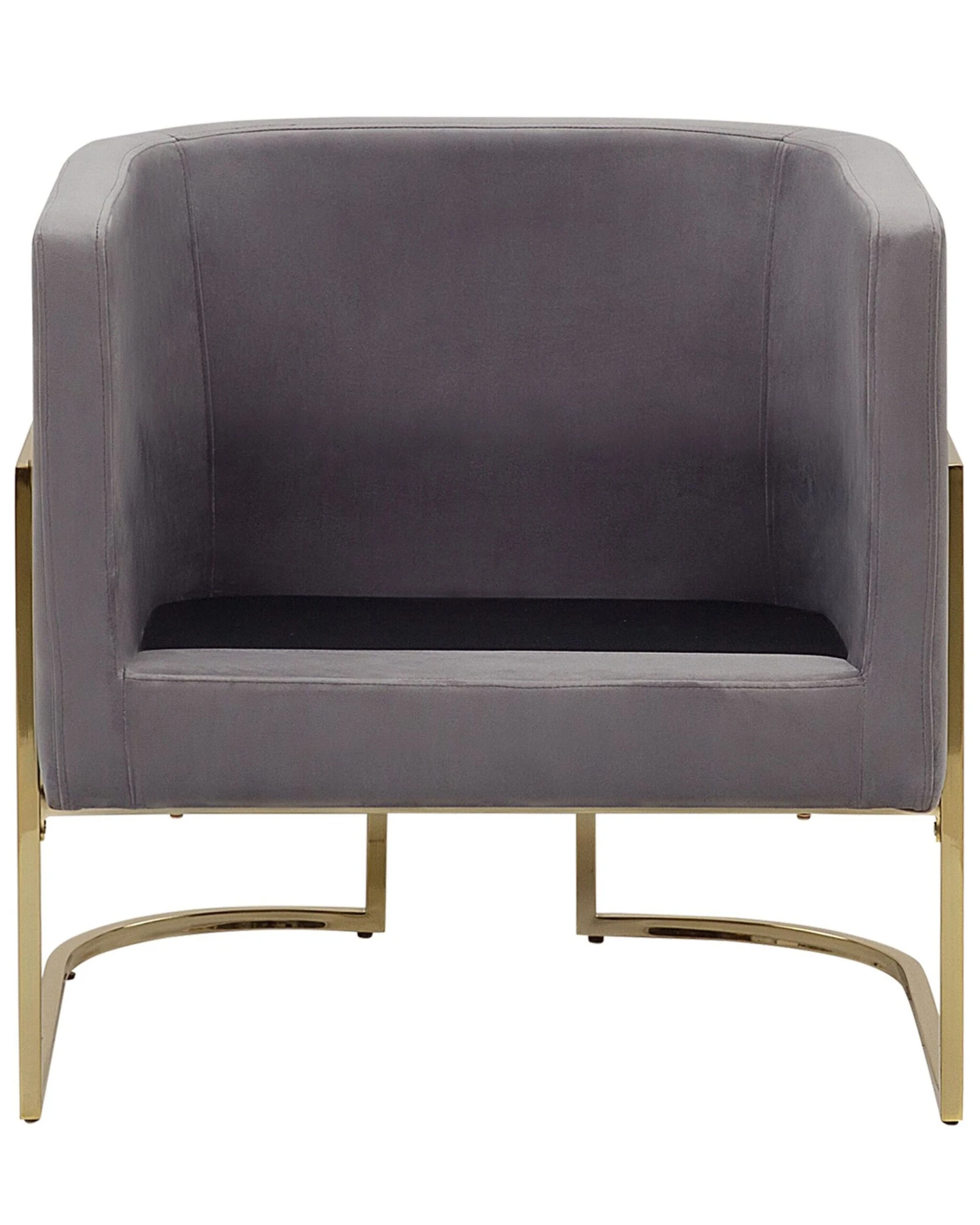 Velvet Armchair Grey SIRKKA - Image 5