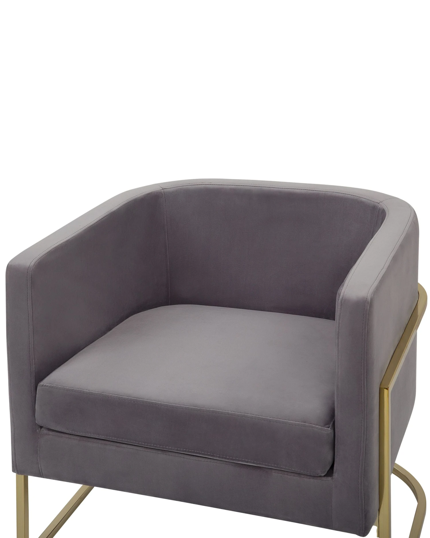 Velvet Armchair Grey SIRKKA - Image 6