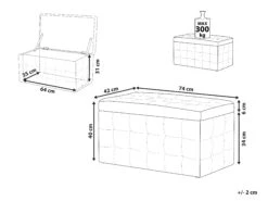 Faux Leather Storage Ottoman Black MICHIGAN -Cheap Furniture Store undef src sa picid 762025 type whitesh image