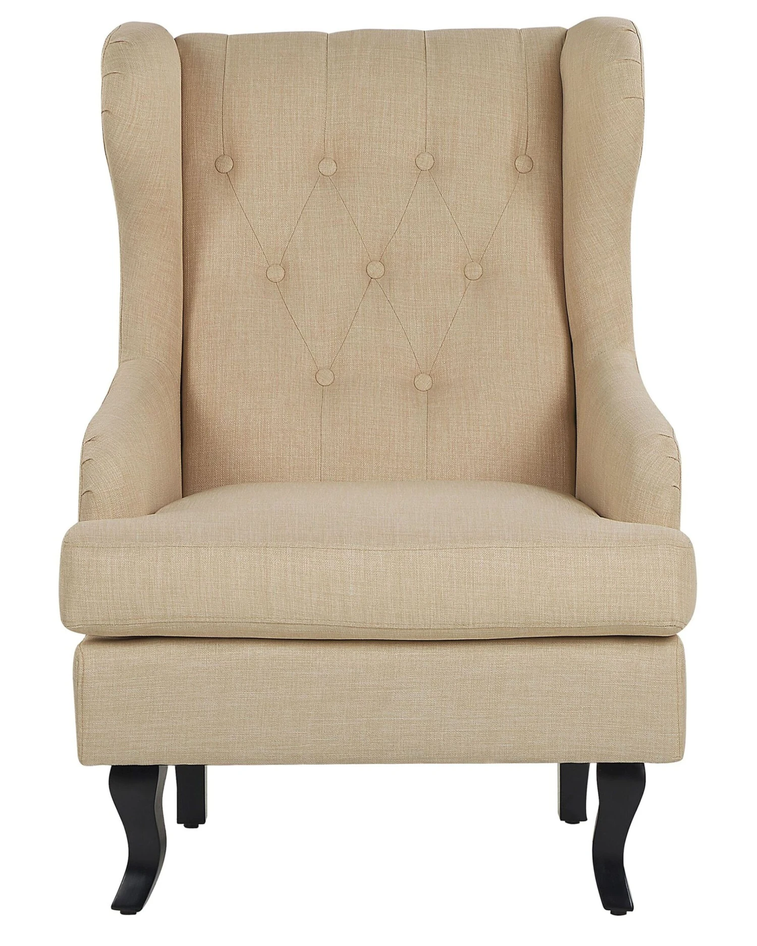 Fabric Wingback Chair Beige ALTA 5 Fabric Wingback Chair Beige ALTA - Image 3