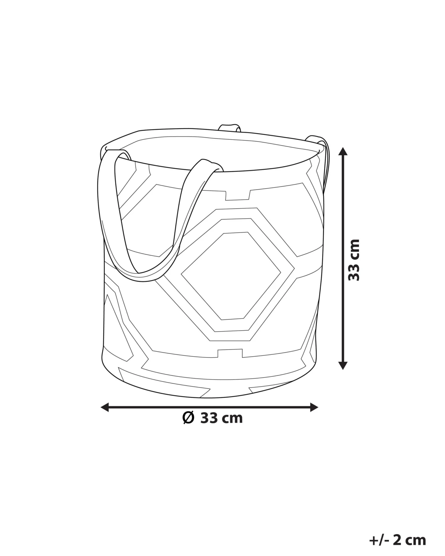 Cotton Basket Off-White With Gold HANWELLA 8 Cotton Basket Off-White With Gold HANWELLA - Image 6