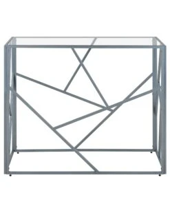 Glass Top Console Table Silver ORLAND -Cheap Furniture Store undef src sa picid 766710 type whitesh image