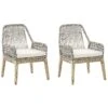 Set Of 2 Garden Chairs Beige OLBIA