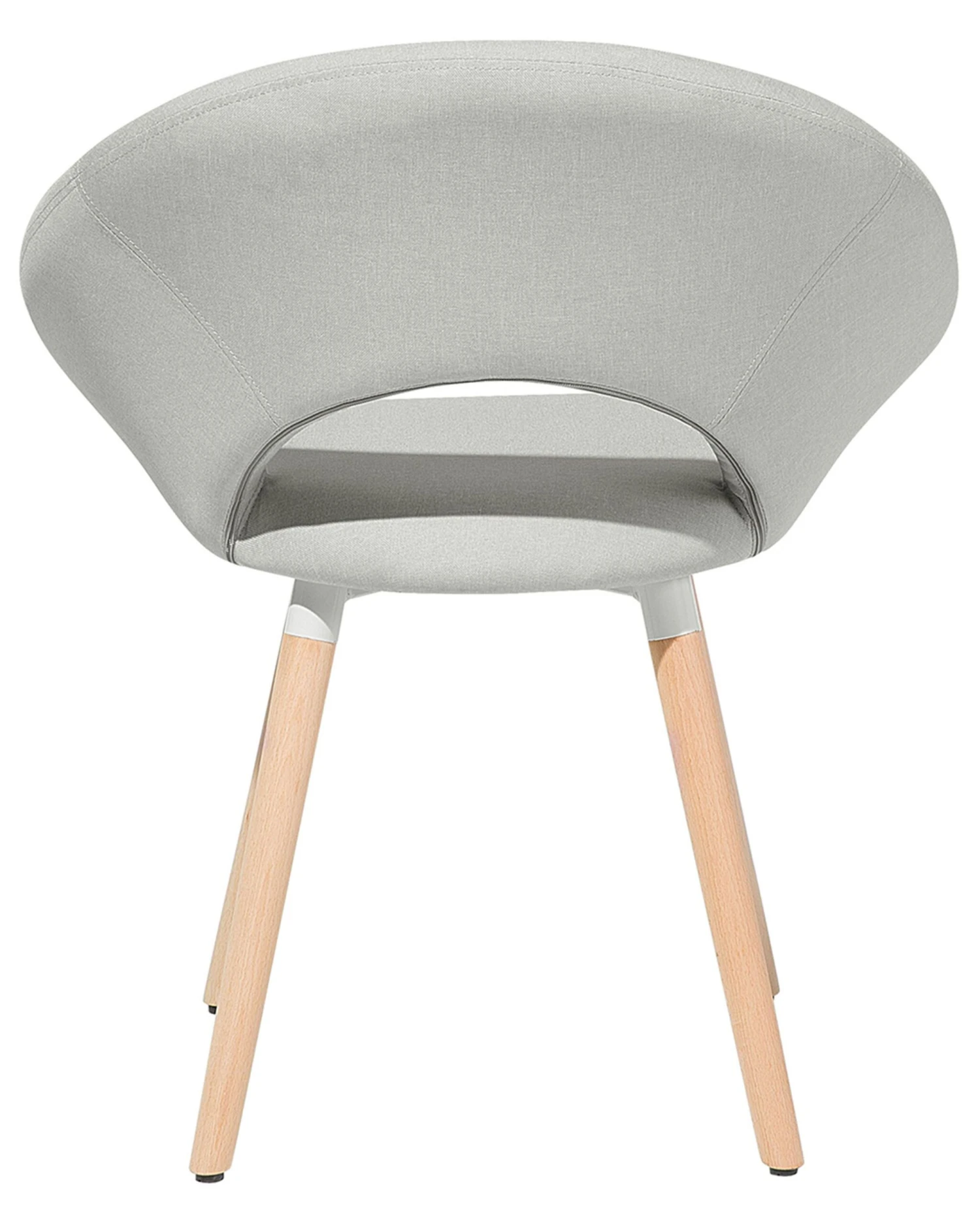 Set Of 2 Fabric Dining Chairs Light Grey ROSLYN - Image 10