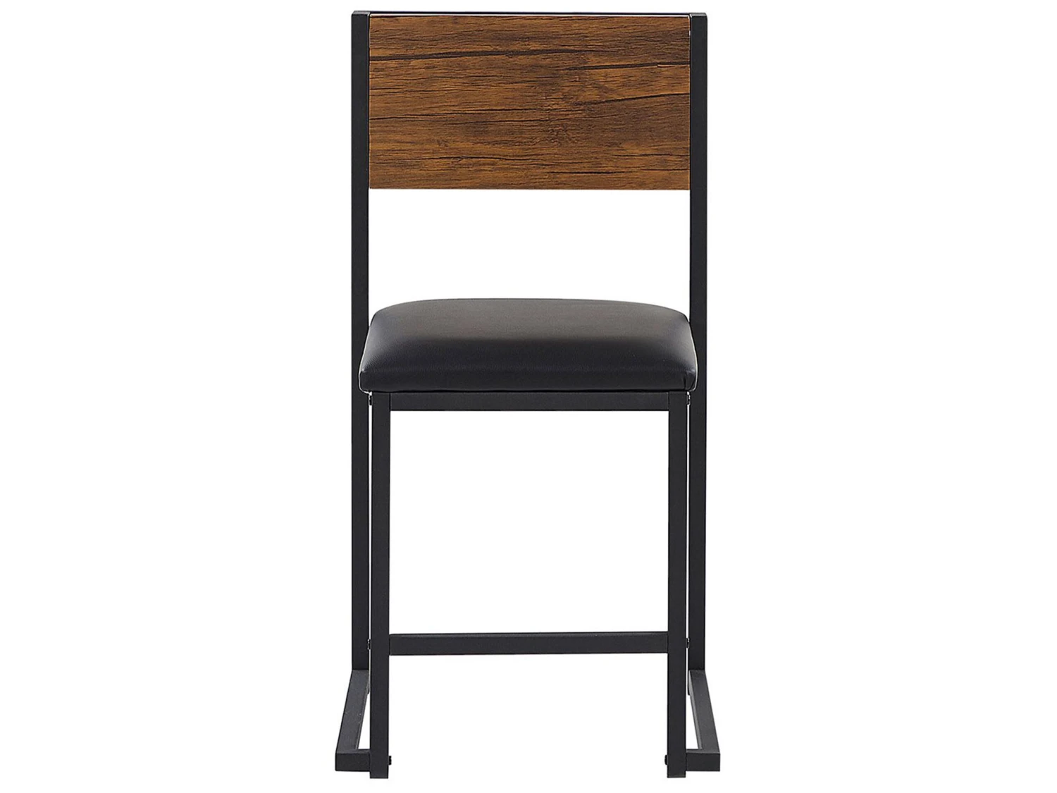 4 Seater Dining Set Dark Wood With Black BURTON - Image 6