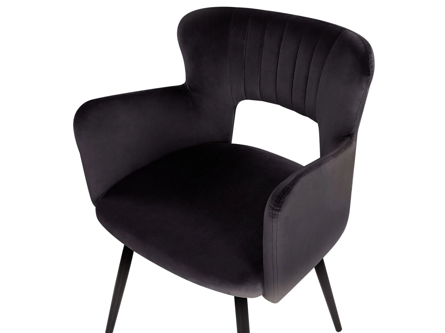 Velvet Dining Chair Black SANILAC 8 Velvet Dining Chair Black SANILAC - Image 6