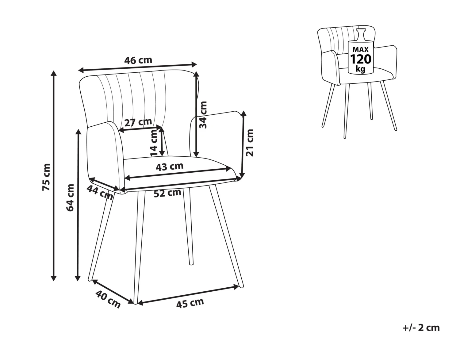 Velvet Dining Chair Black SANILAC 11 Velvet Dining Chair Black SANILAC - Image 9