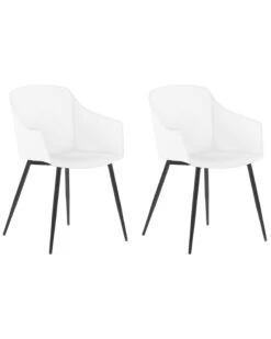 Set Of 2 Dining Chairs White FONDA