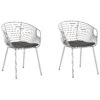 Set Of 2 Metal Accent Chairs Silver HOBACK 1 Set Of 2 Metal Accent Chairs Silver HOBACK -Cheap Furniture Store undef src sa picid 775472 type whitesh image