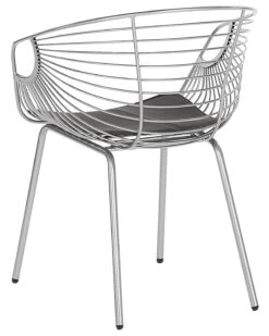 Set Of 2 Metal Accent Chairs Silver HOBACK -Cheap Furniture Store undef src sa picid 775474 type whitesh image