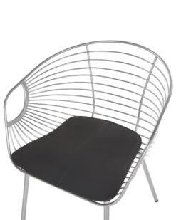 Set Of 2 Metal Accent Chairs Silver HOBACK -Cheap Furniture Store undef src sa picid 775475 type whitesh image