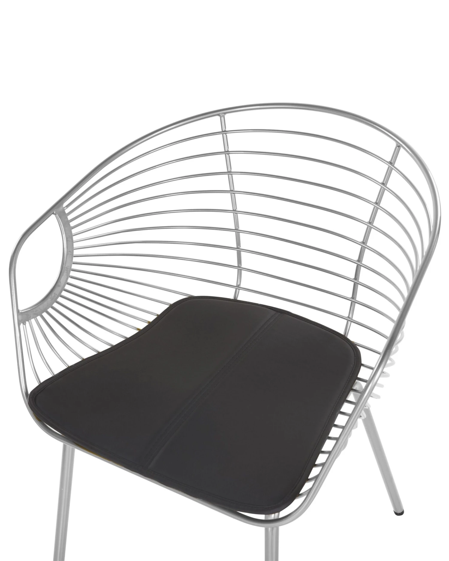 Set Of 2 Metal Accent Chairs Silver HOBACK - Image 5