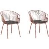 Set Of 2 Metal Accent Chairs Copper HOBACK 2 Set Of 2 Metal Accent Chairs Copper HOBACK -Cheap Furniture Store undef src sa picid 775480 type whitesh image