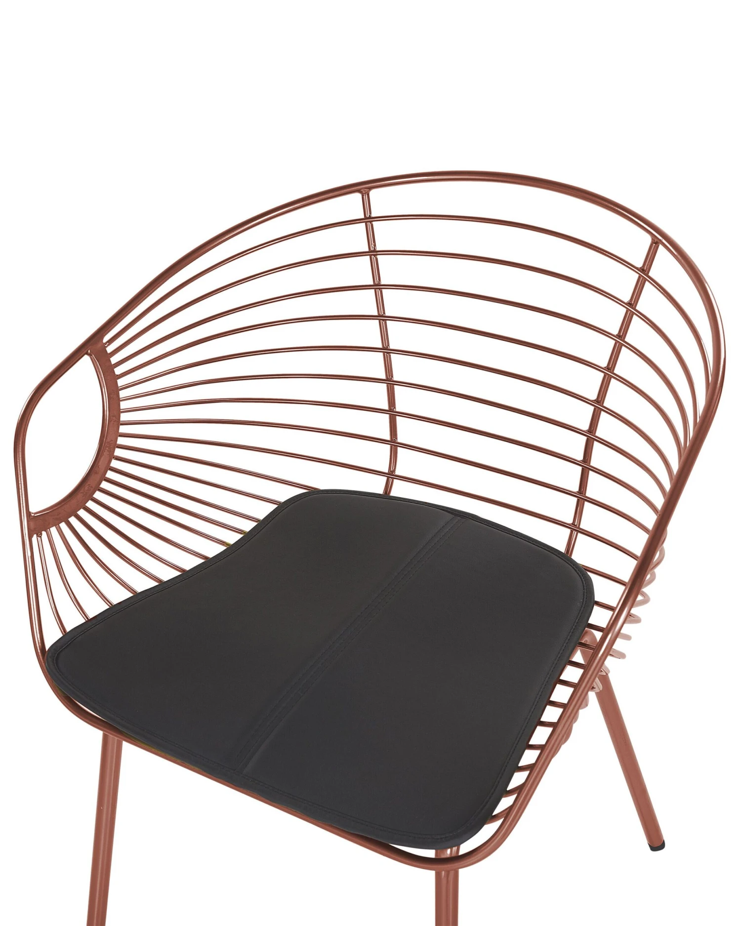 Set Of 2 Metal Accent Chairs Copper HOBACK - Image 5