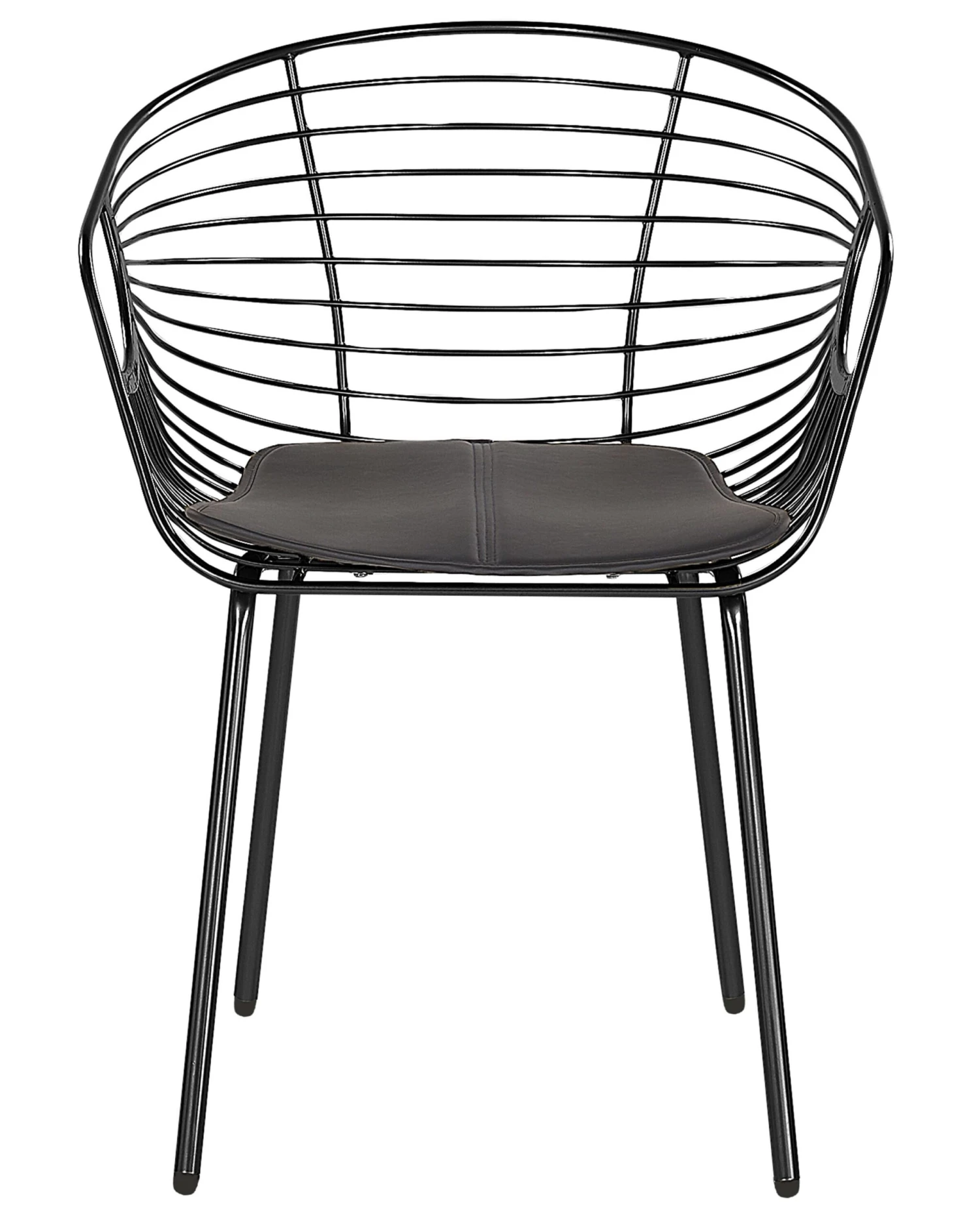 Set Of 2 Metal Accent Chairs Black HOBACK 5 Set Of 2 Metal Accent Chairs Black HOBACK - Image 3