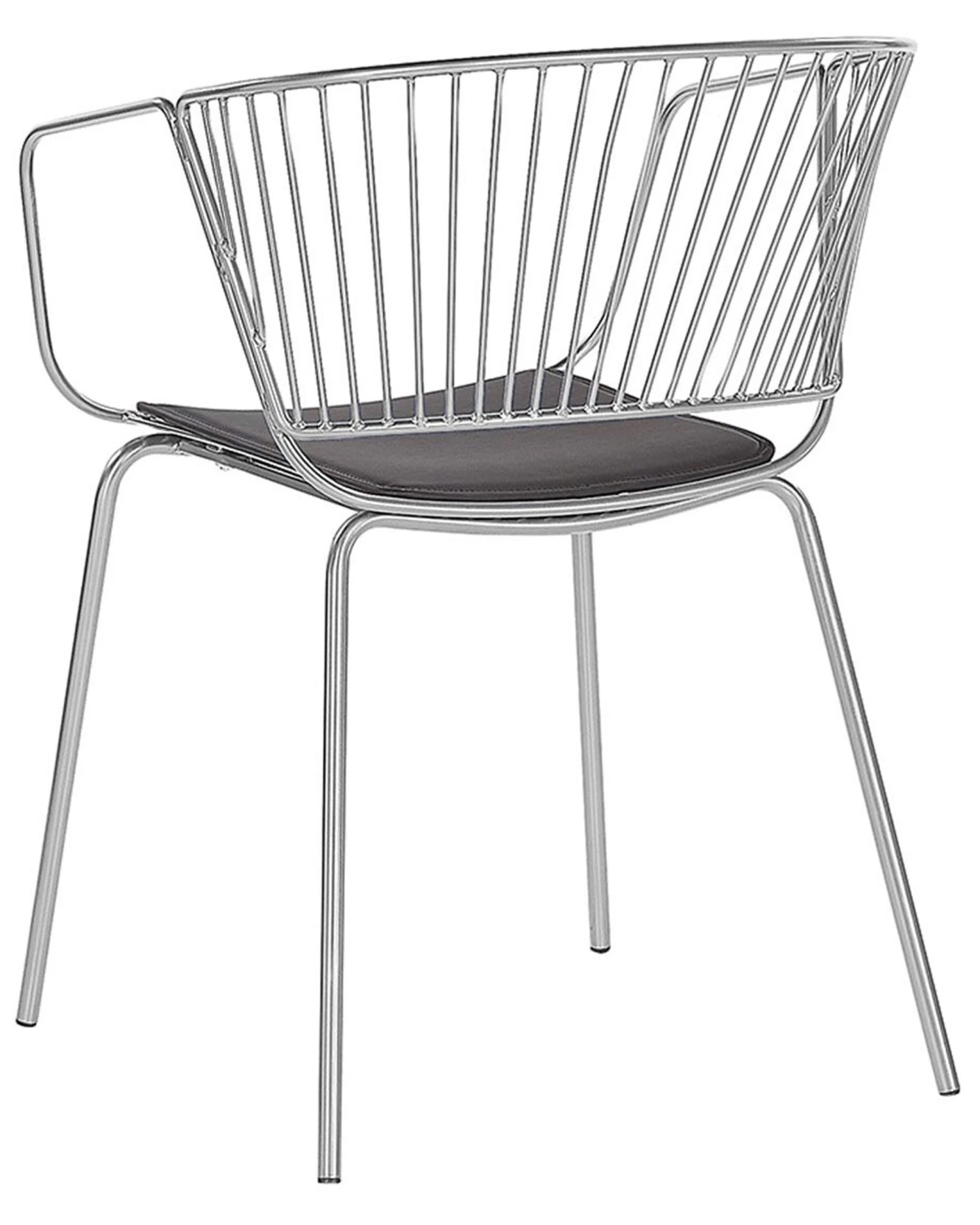 Set Of 2 Metal Accent Chairs Silver RIGBY 5 Set Of 2 Metal Accent Chairs Silver RIGBY - Image 3