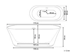 Freestanding Bath 1700 X 800 Mm White OVALLE 21 Freestanding Bath 1700 X 800 Mm White OVALLE -Cheap Furniture Store undef src sa picid 775653 type whitesh image