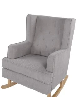 Fabric Rocking Chair Light Grey TRONDHEIM II -Cheap Furniture Store undef src sa picid 775780 type whitesh image